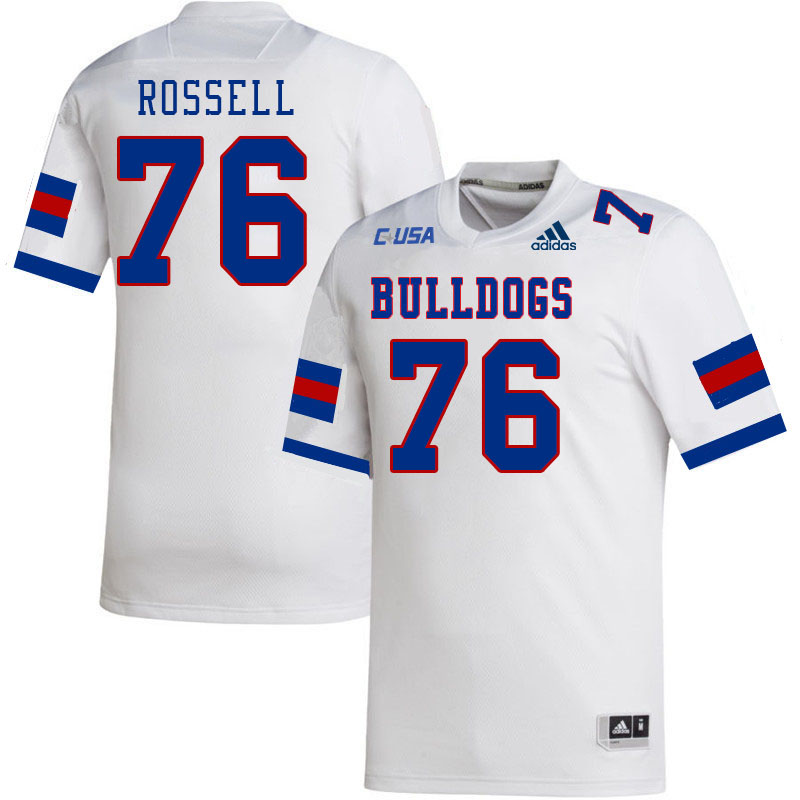 Men-Youth #76 Biron Rossell Louisiana Tech Bulldogs 2023 College Football Jerseys Stitched-White